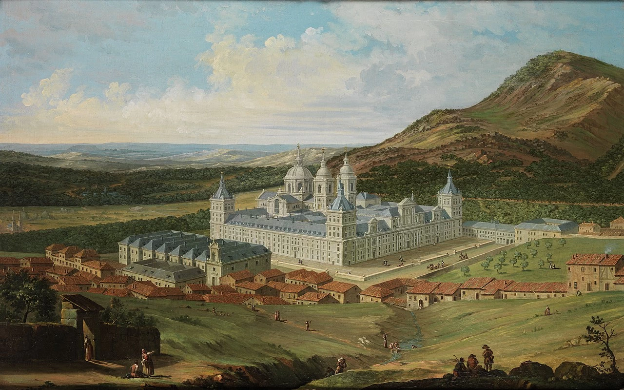 Vista del Sito Reale e Monastero di San Lorenzo de El Escorial - Ministero della presidenza , Madrid